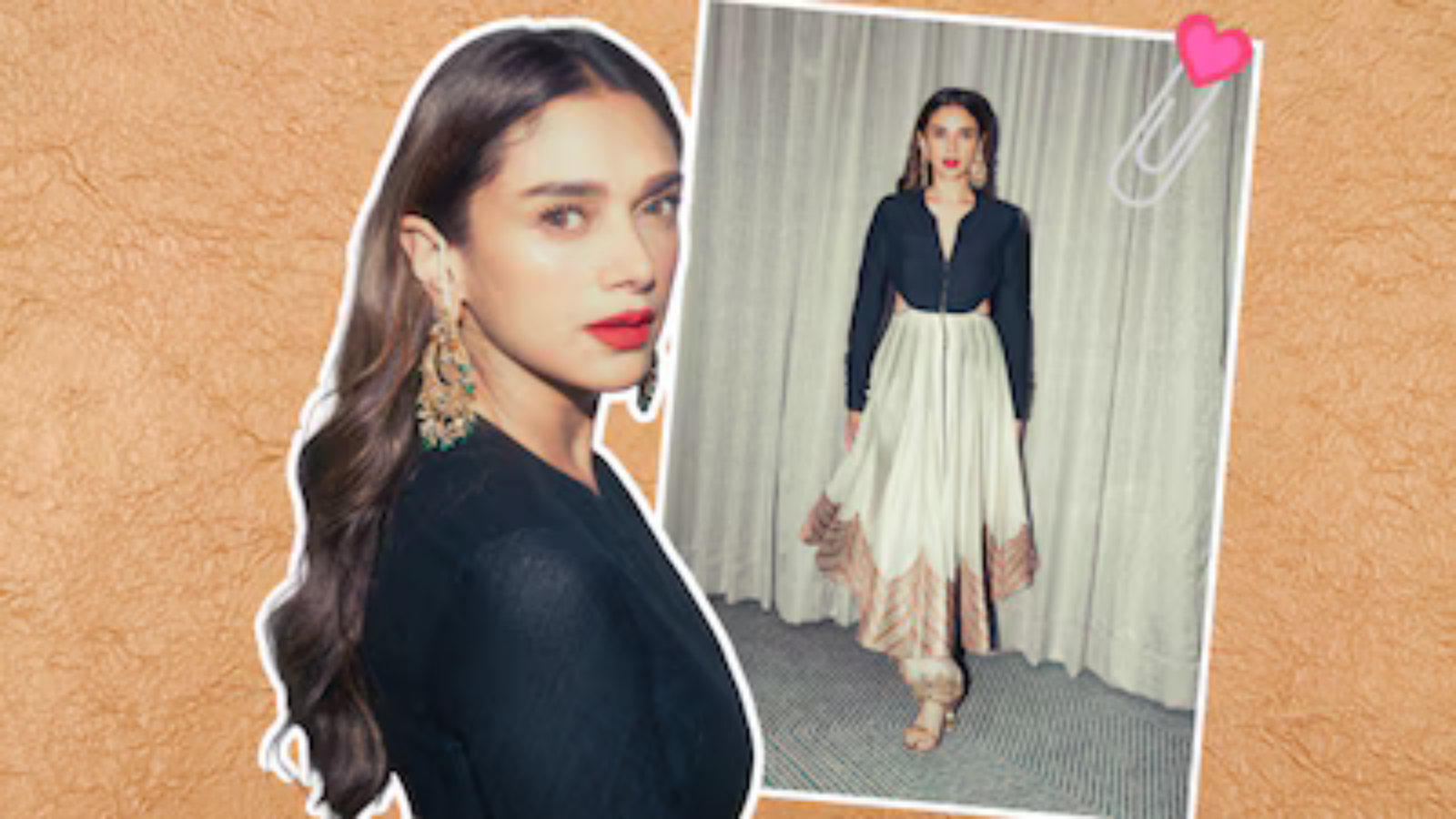 Aditi Rao Hydari Stuns in Black-Ivory Kurta Set