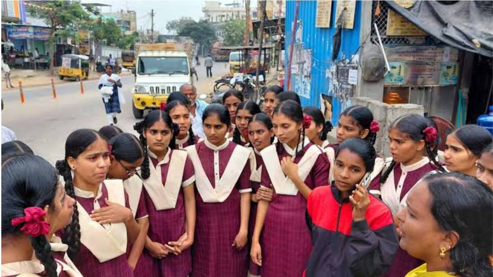 Telangana Class 10 Students Protest Over Social Studies Teacher Shortage