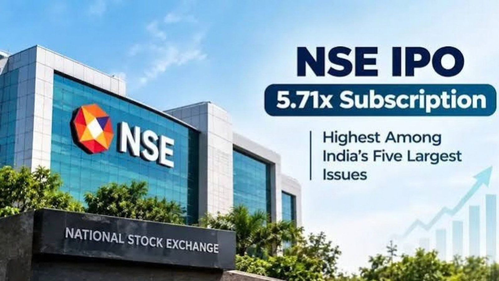 NSE IPO Subscribed 5.71 Times, Draws Nearly ₹90,300 Crore in Demand