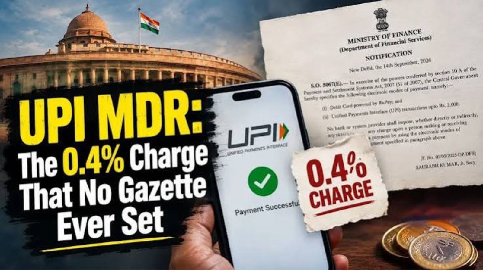 UPI MDR Charges From October 15: Government, Banks to Decide Subsidy