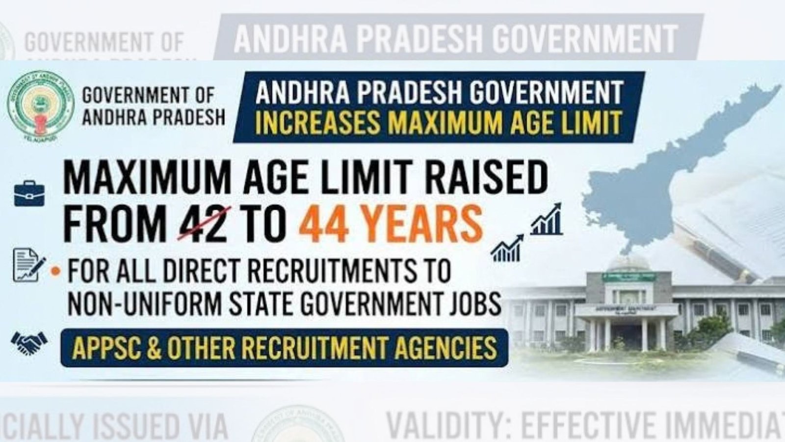 Andhra Pradesh Govt Jobs Age Limit Raised to 44 Years