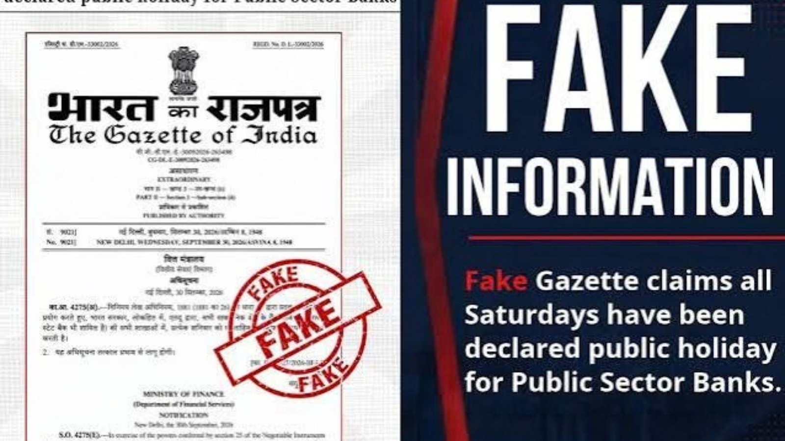 Every Saturday Bank Holiday? Centre Says Viral Notice Is Fake