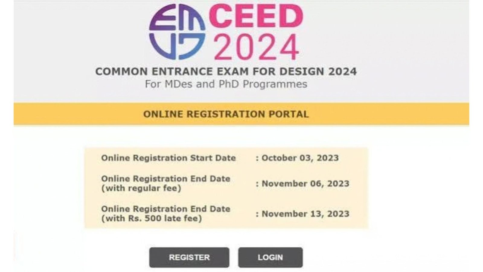 CEED UCEED 2027 Registration: Exam Date & Eligibility
