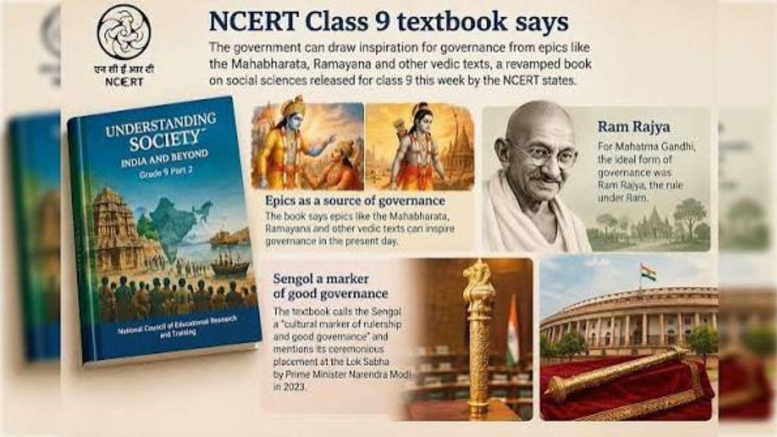NCERT Class 9: Ram Rajya, NEP and Sengol in New Chapter