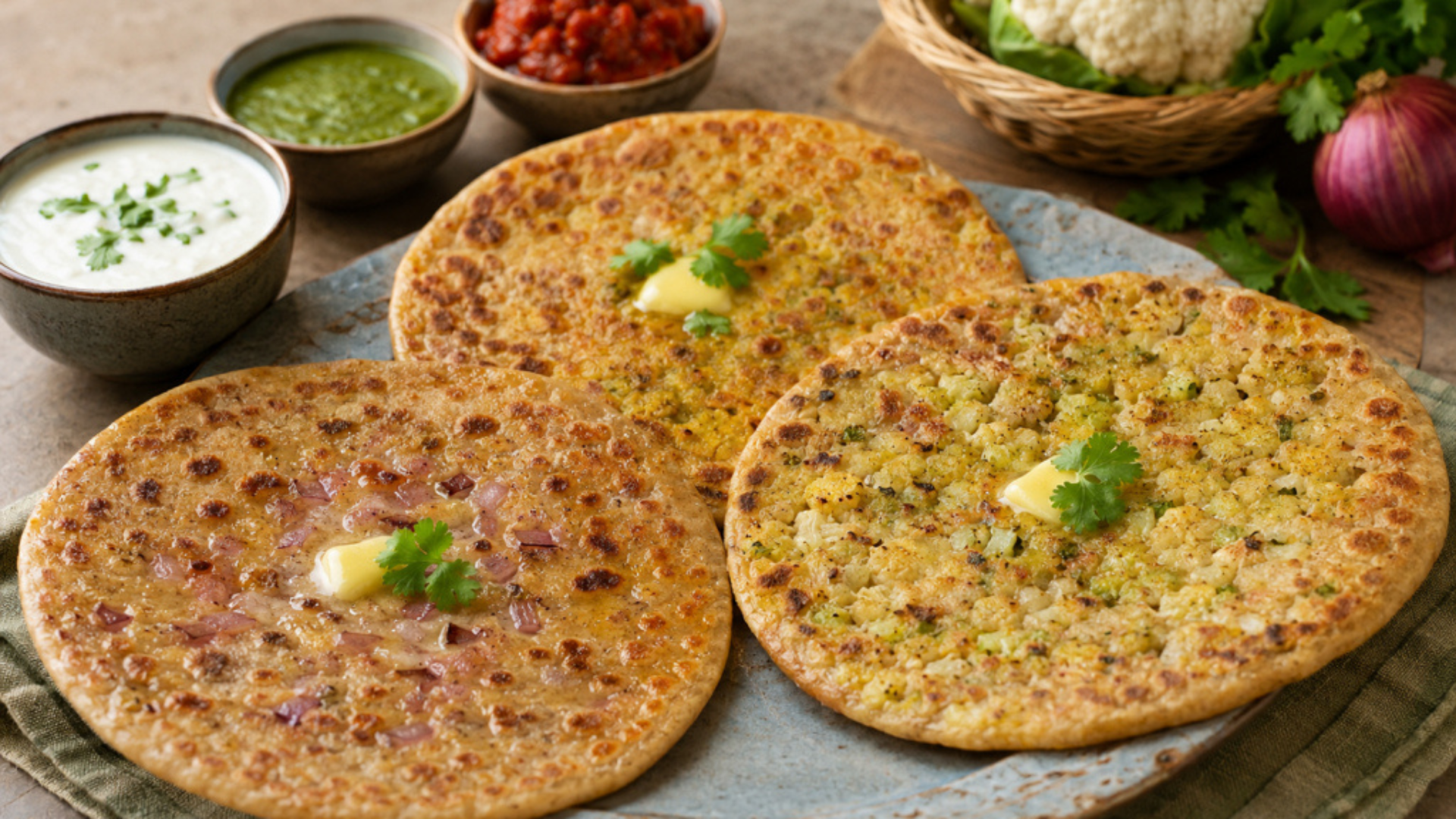 Gobhi paratha ranks highest among the three, but cooking method and portion size also matter.