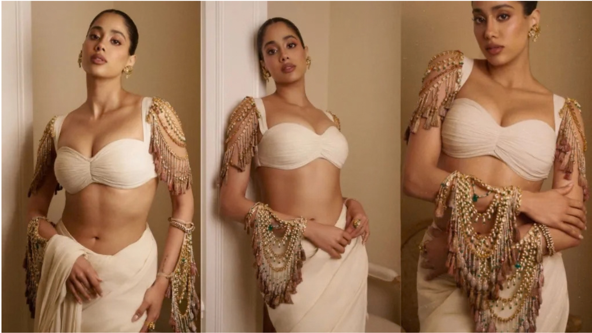 Janhvi Kapoor showcased 460-count Bengal muslin and traditional Indian craftsmanship at the Business of Fashion gala in Paris.