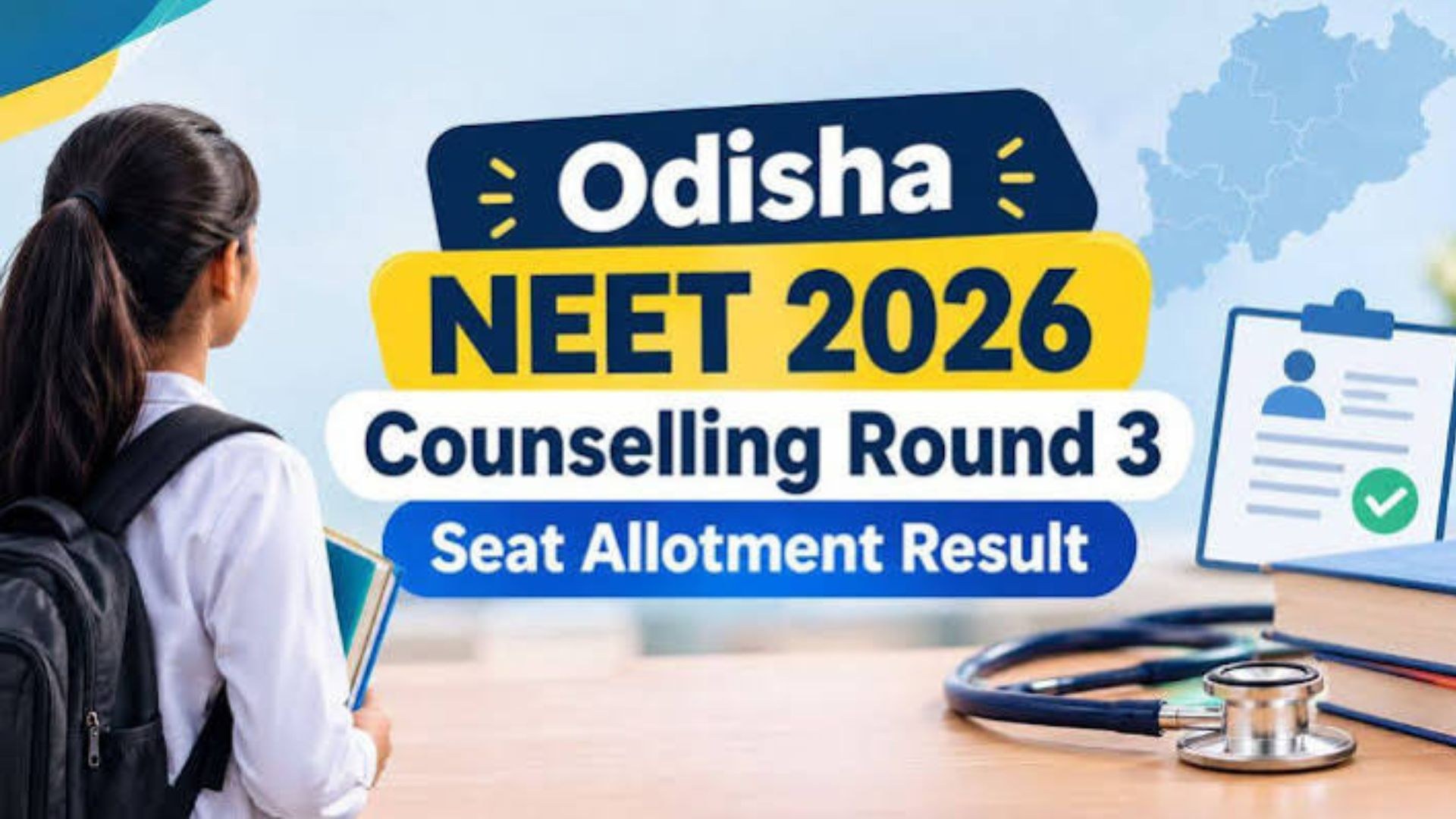 Odisha NEET UG 2026 Round 3 provisional seat allotment released for MBBS and BDS counselling.