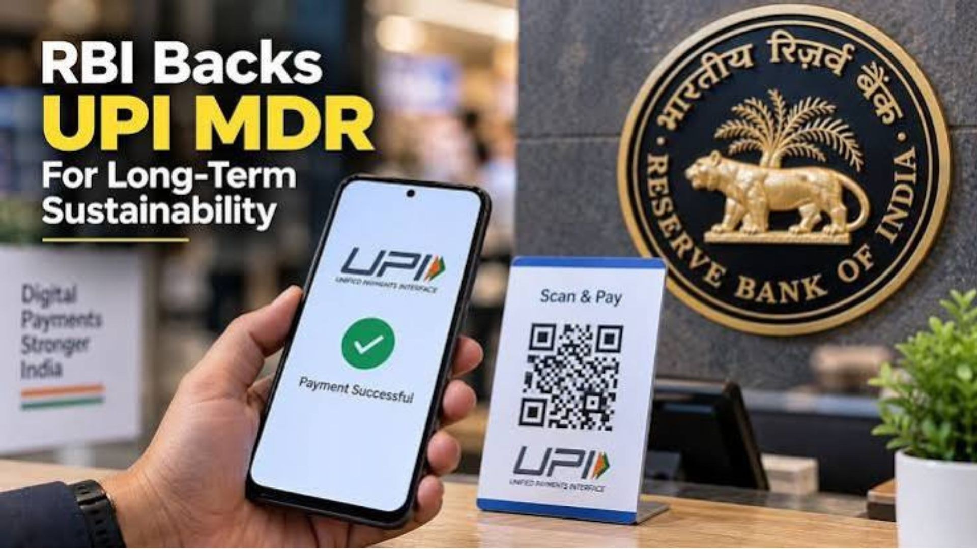 UPI MDR of 0.4% will apply to eligible P2M transactions above ₹2,000 from October 15.
