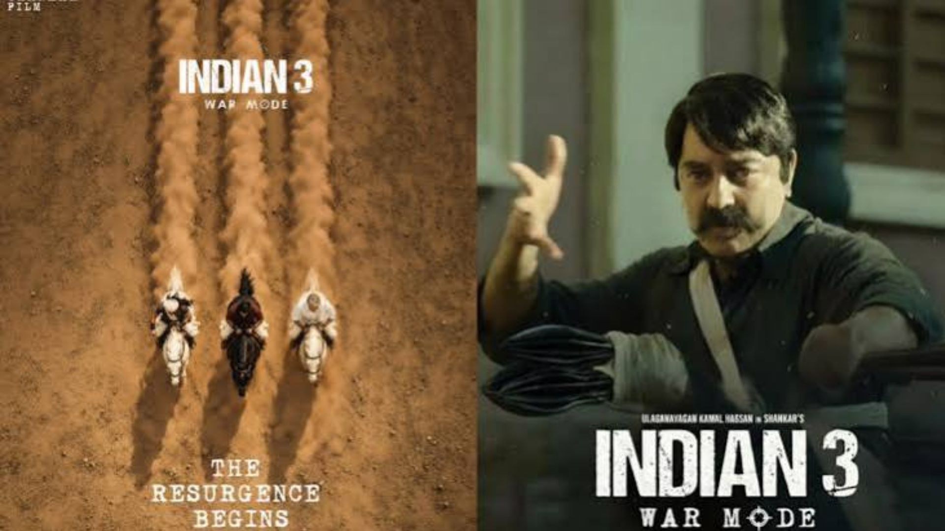 Lyca Productions revives Indian 3 with Kamal Haasan returning as Senapathy in the new “War Mode” poster.