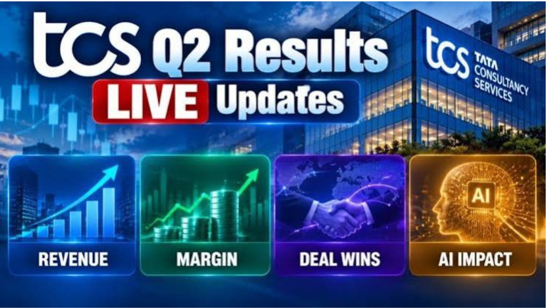 TCS shares rise ahead of Q2 results as Mphasis, Coforge, Infosys and other IT stocks gain.