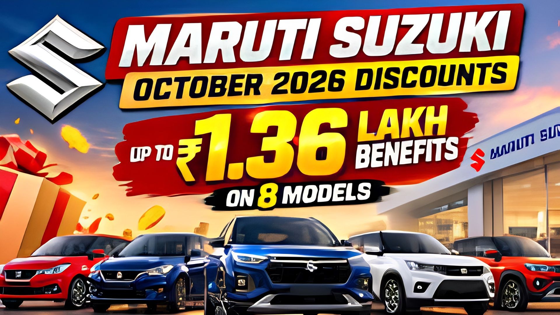 Maruti Suzuki is offering benefits of up to ₹2.65 lakh on select Grand Vitara Strong Hybrid variants in October 2026.