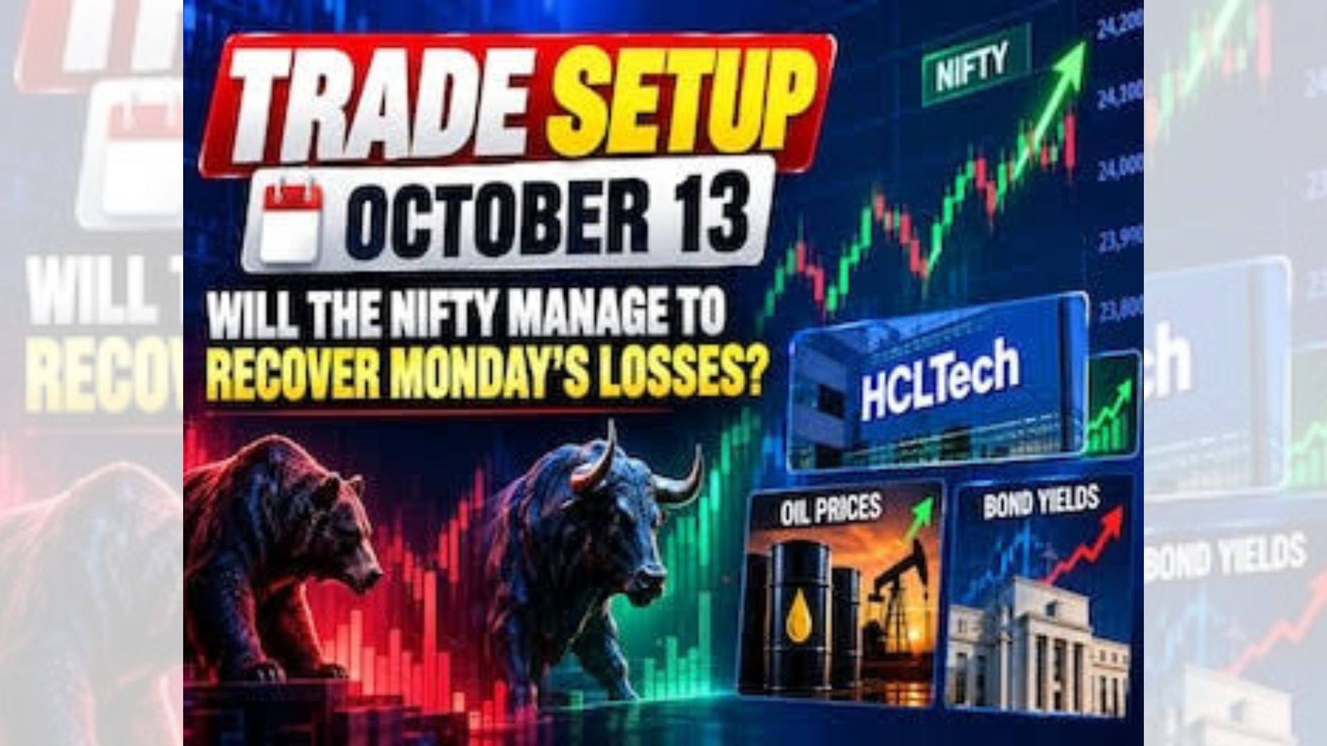 GIFT Nifty gained 33 points ahead of the October 13 trading session, with several stocks and quarterly earnings in focus.