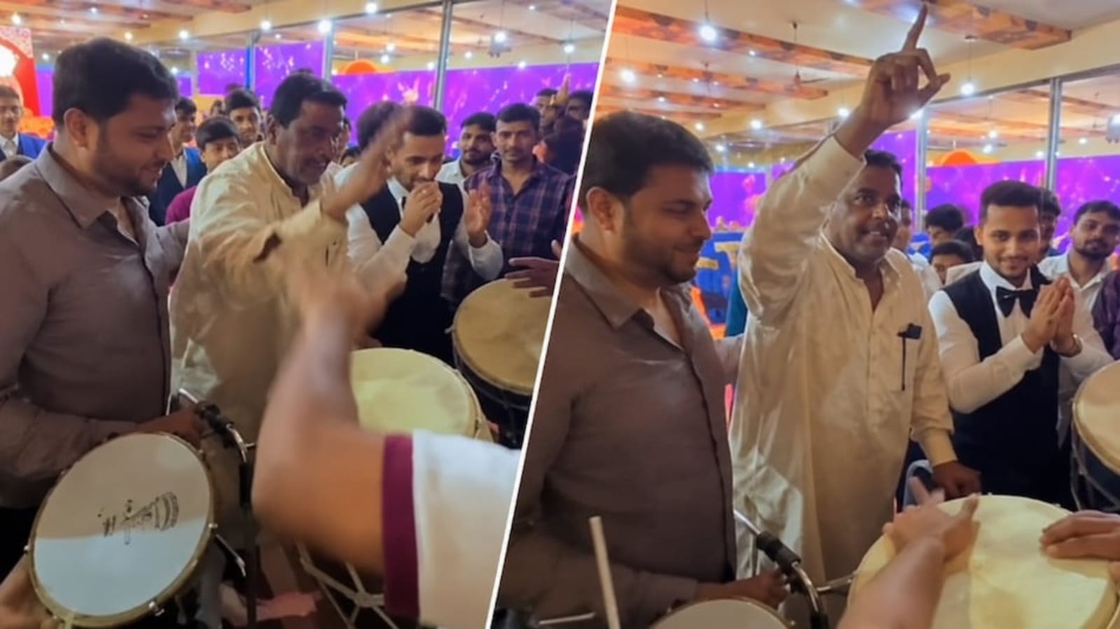 शादी के रिसेप्शन में SIR के खिलाफ नारेबाजी।