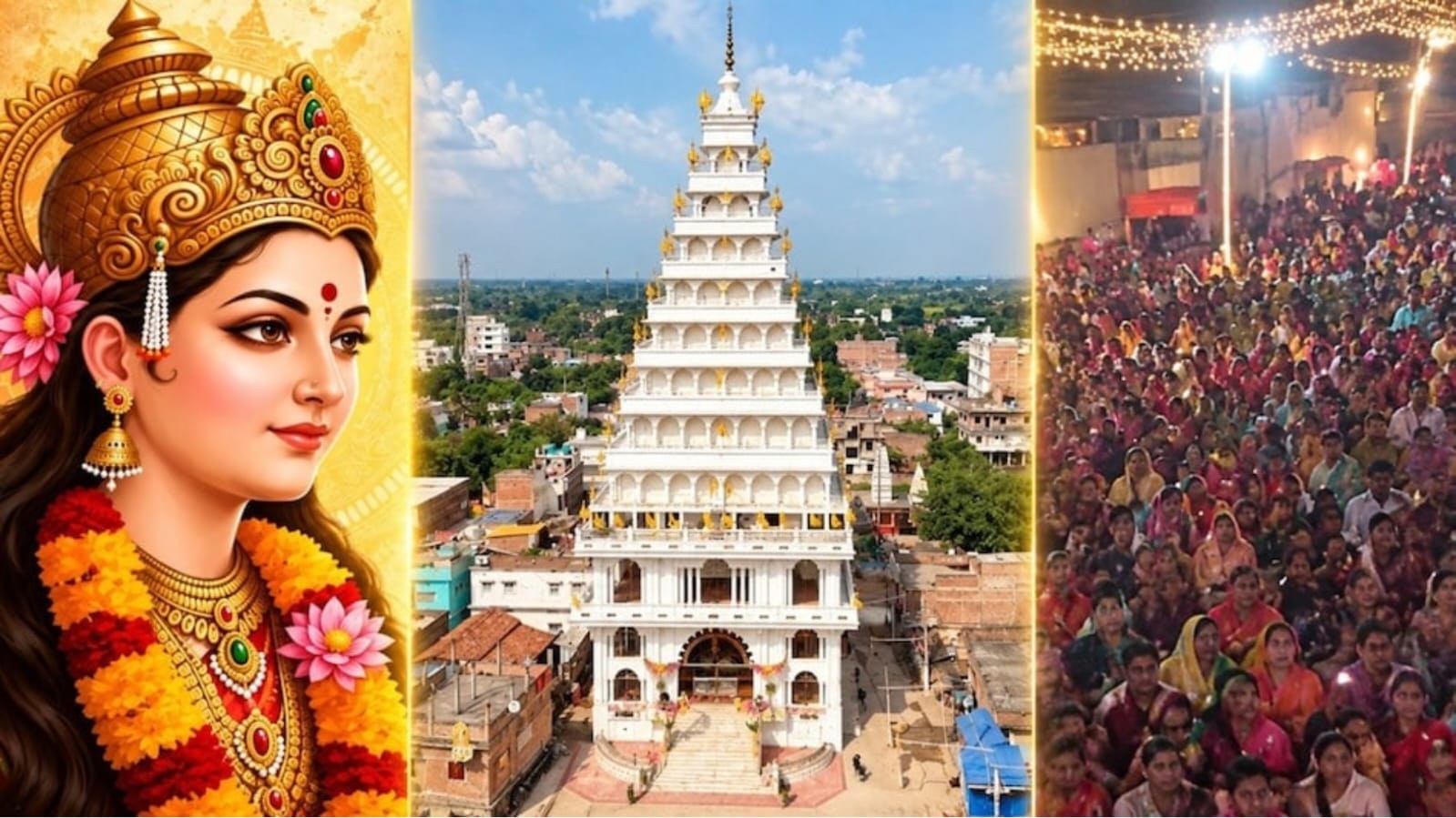 बेगूसराय के बड़ी दुर्गा मंदिर में मां दुर्गा की भव्य प्रतिमा।