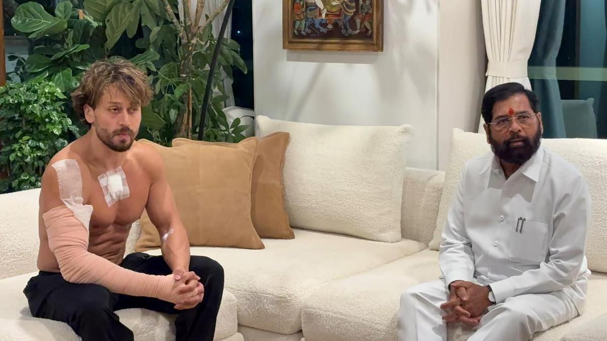 Maharashtra Deputy Chief Minister Eknath Shinde inquires  actor Tiger Shroff