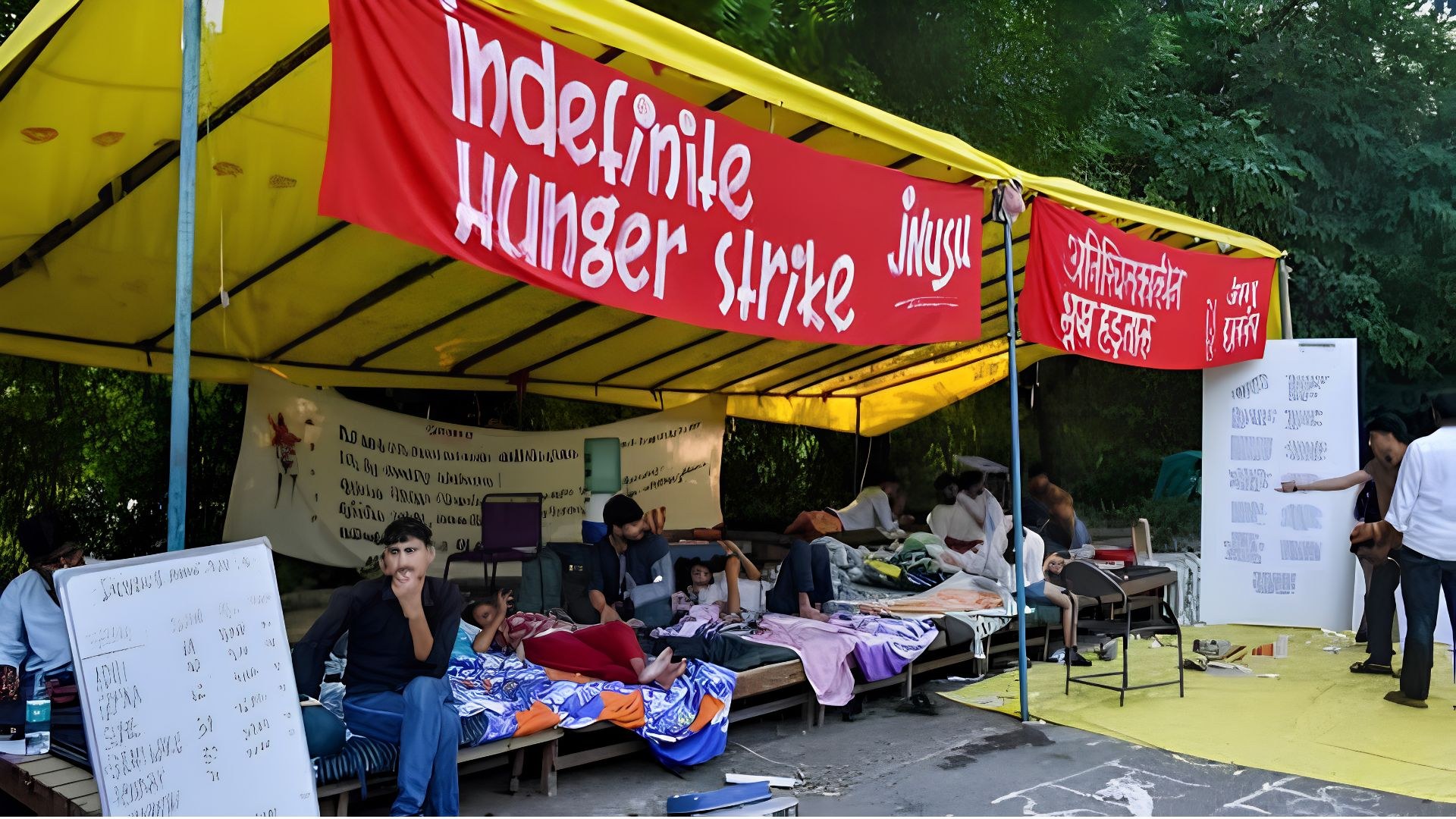 JNU Hunger Strike Ends After University Revokes Rustication