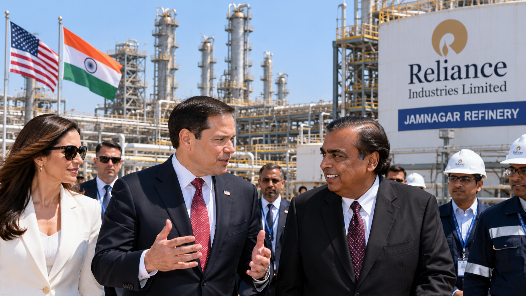 U.S. Secretary of State Marco Rubio’s reported visit to the Reliance Industries Jamnagar refinery highlights growing India–U.S. energy cooperation.