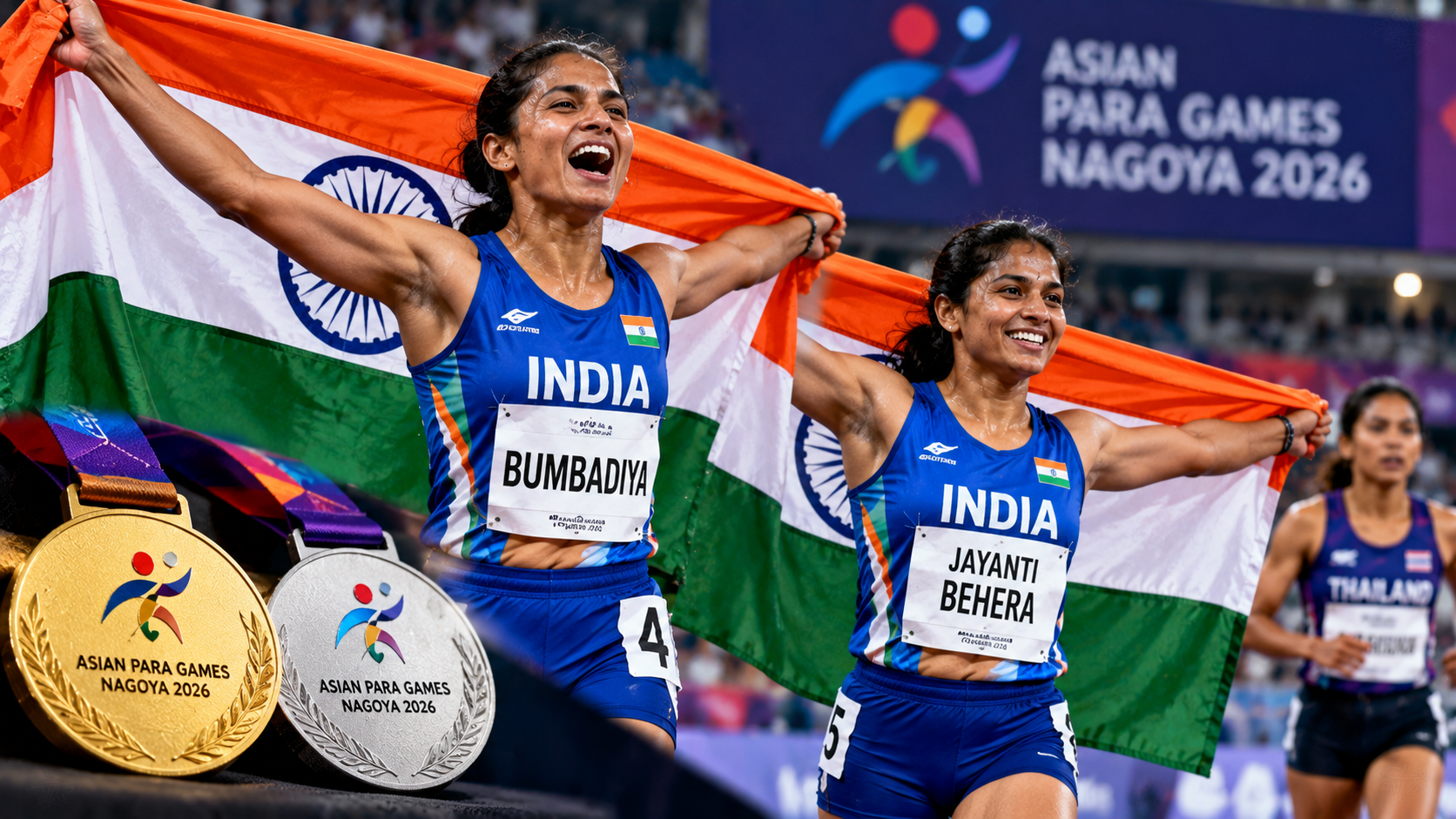 “Anjanaben Bumbadiya gold medal” and “Jayanti Behera silver medal”