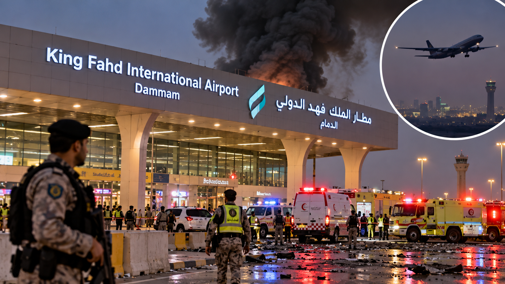 King Fahd International Airport attack in Dammam.
