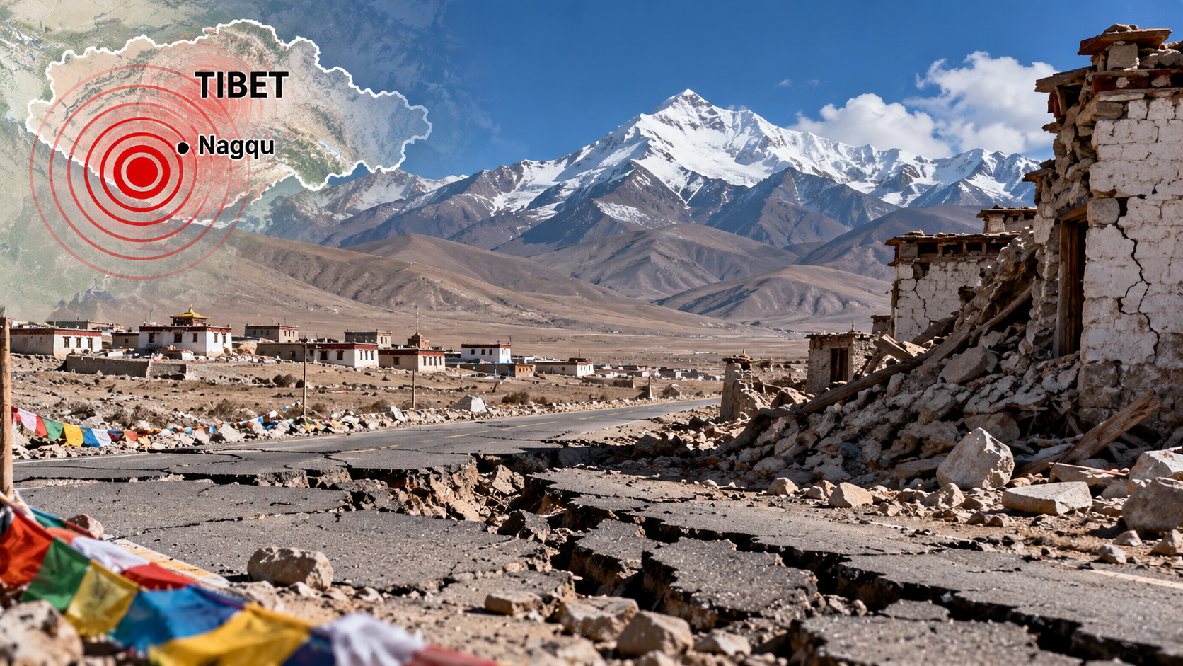 Magnitude 7 Earthquake Strikes Tibet’s Nagqu Region