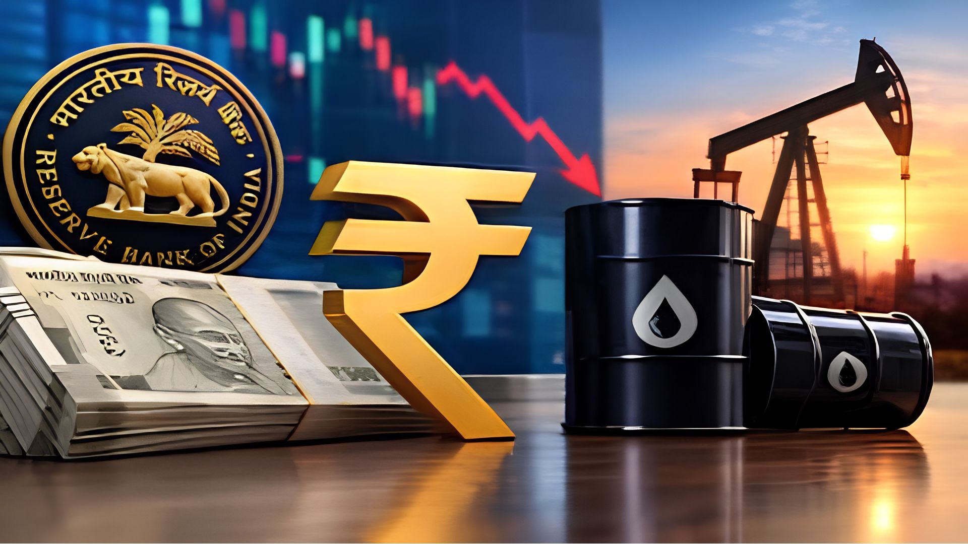 India’s growth outlook faces external risks from oil prices, currency weakness and global market uncertainty.