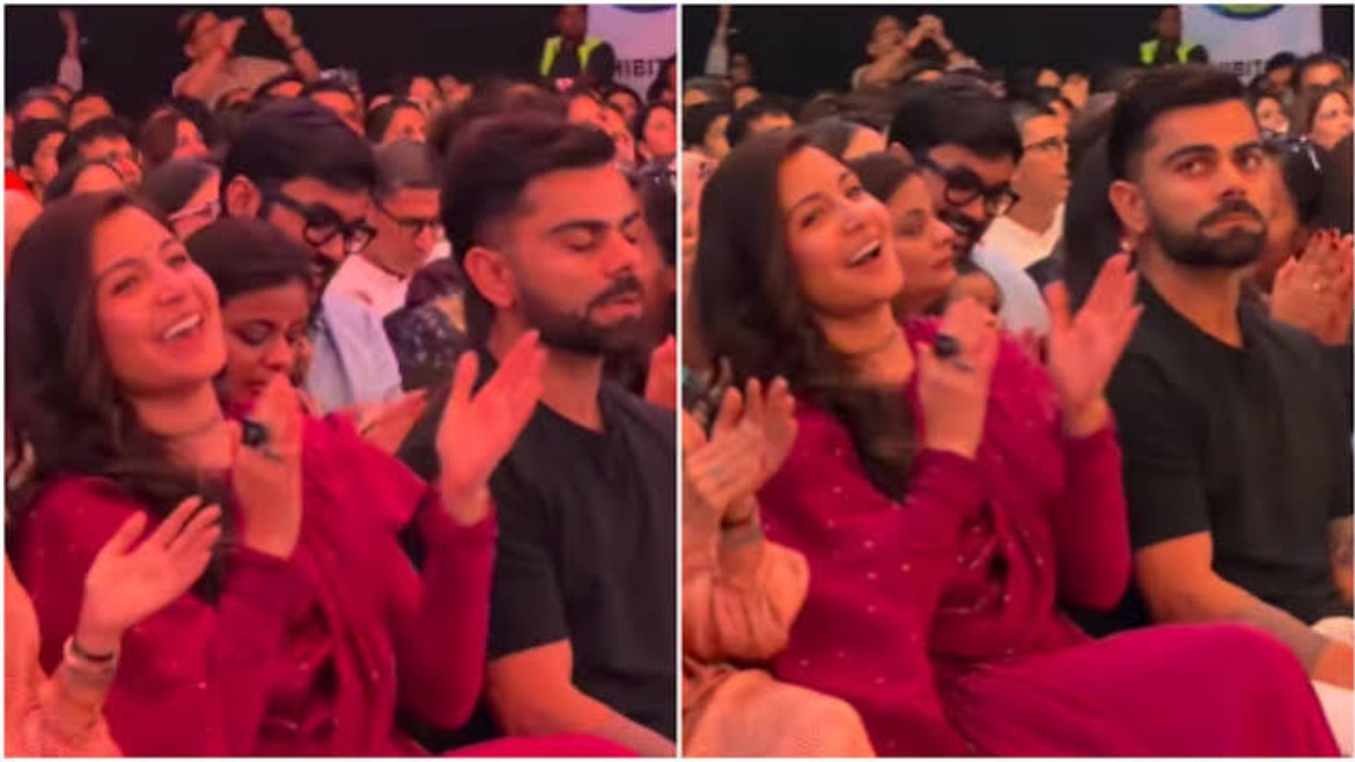Virat Kohli, Anushka Sharma Attend Krishna Das Concert