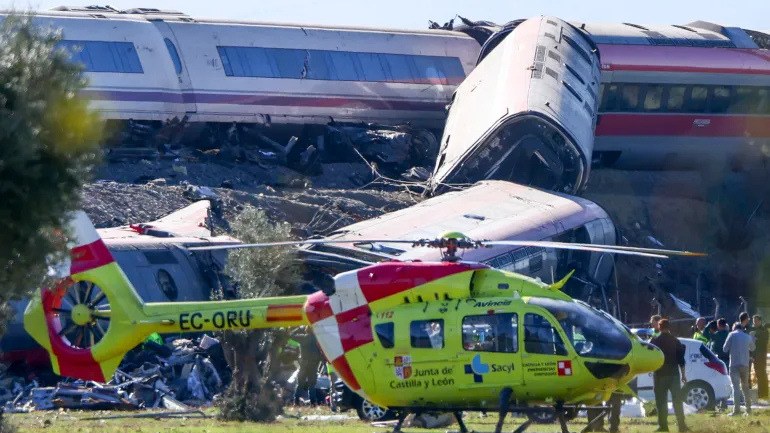 Spain Train Accident, After High-Speed Trains Collide.