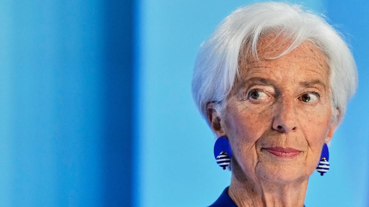 ECB President Christine Lagarde .